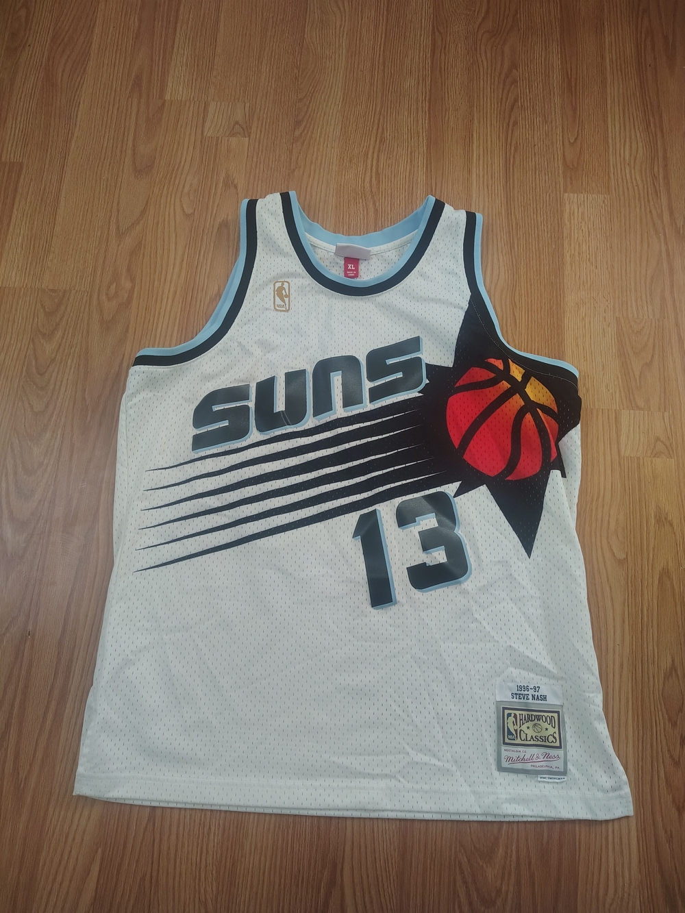 Suns #13 White Basketball Jersey - Hardwood Classics